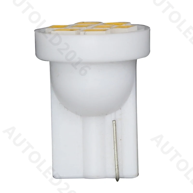 Светодиодсветодиодный лампы W5W T10 8 SMD 1206 10 шт. светодиодные 168 192 лампа с теплым