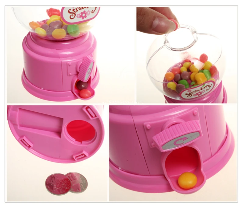 54pcs Plastic Mini Small Candy Machine Bubble Gumball Dispenser Coin Bank Kids Toy For Gumballs Peanuts And Snacks | Дом и сад