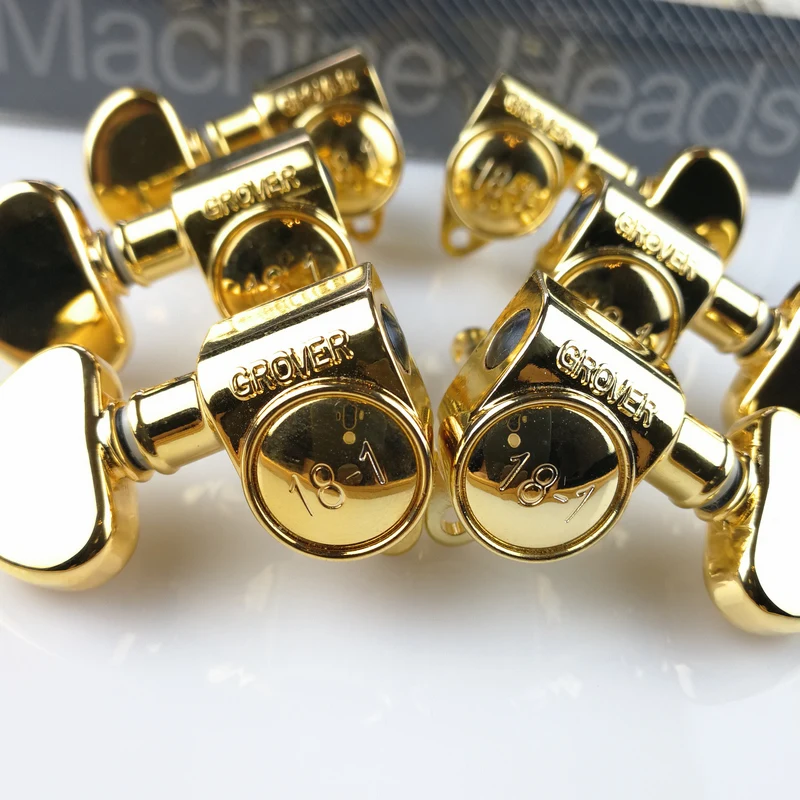 

Original Best Sales High Grade Wholesale Electric Guitar Machine Heads Tuners 1Set 3R-3L Gold Tuning Pegs guitar machine heads