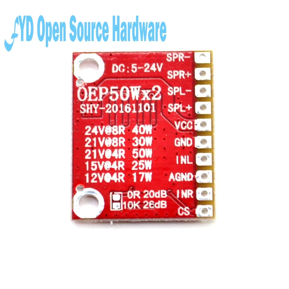 2 шт. OEP50W * Мини цифровой усилитель модуль супер плата Diy Kit 50Wx2 TDA7498 TPA3116D2 |