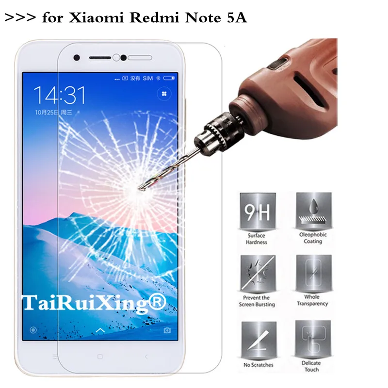 9H 2.5D 0 26 мм закаленное стекло Защита экрана для Xiaomi Redmi Примечание 5a 5 A Защитная