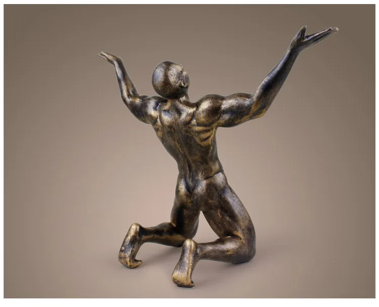 Современные домашние декоры голый человек Кричащие фигурки украшения