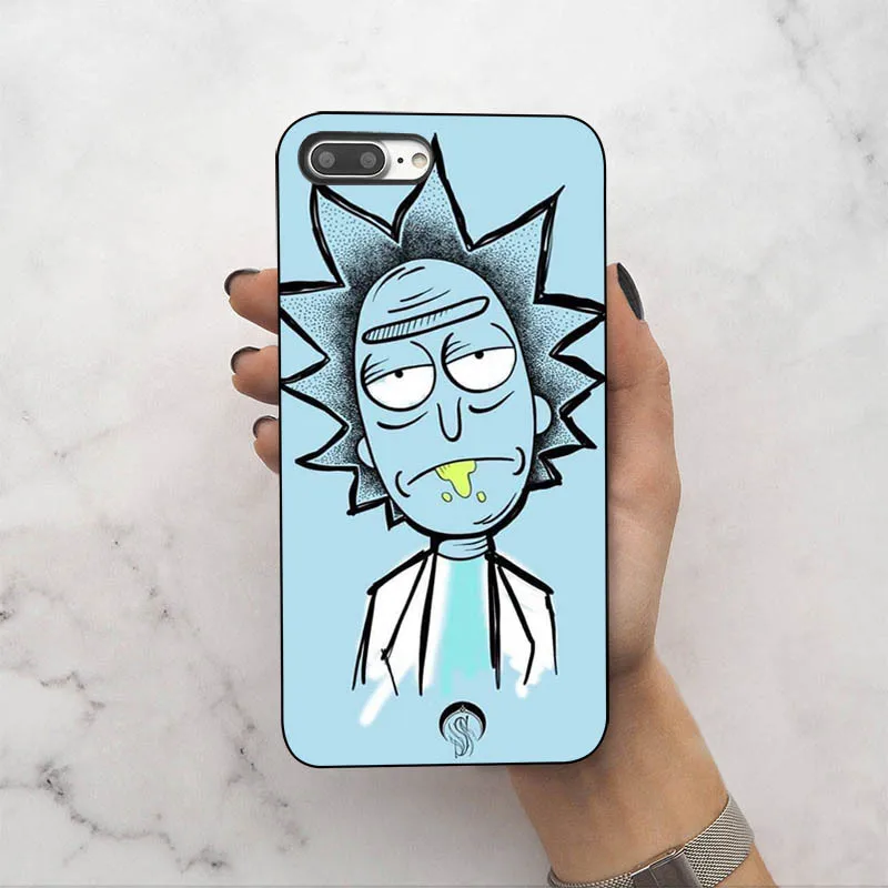 IMIDO Rick and Morty Мягкий силиконовый чехол из ТПУ для iphone X XSmax XS XR 8 8 plus для iphone 7 7 plus 6 6s 6 plus 5 5S чехлы для телефонов - Цвет: 6