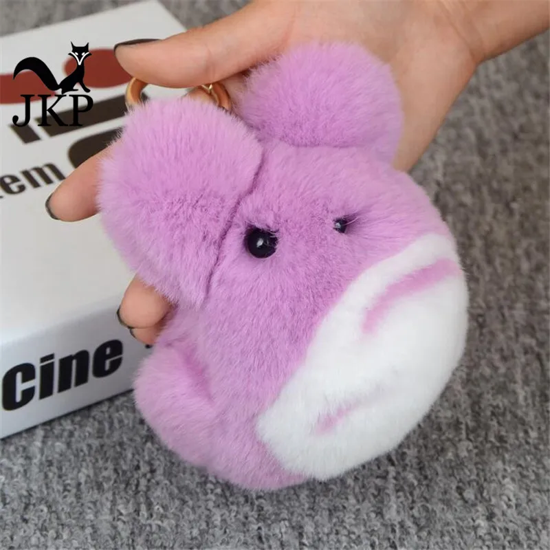 JKP18 СМ кролика Pom Pom брелок леди милые маленькие украшения тоторо сумка игрушка кукла автомобиль монстр брелок брелок подарок ювелирные изделия - Цвет: D