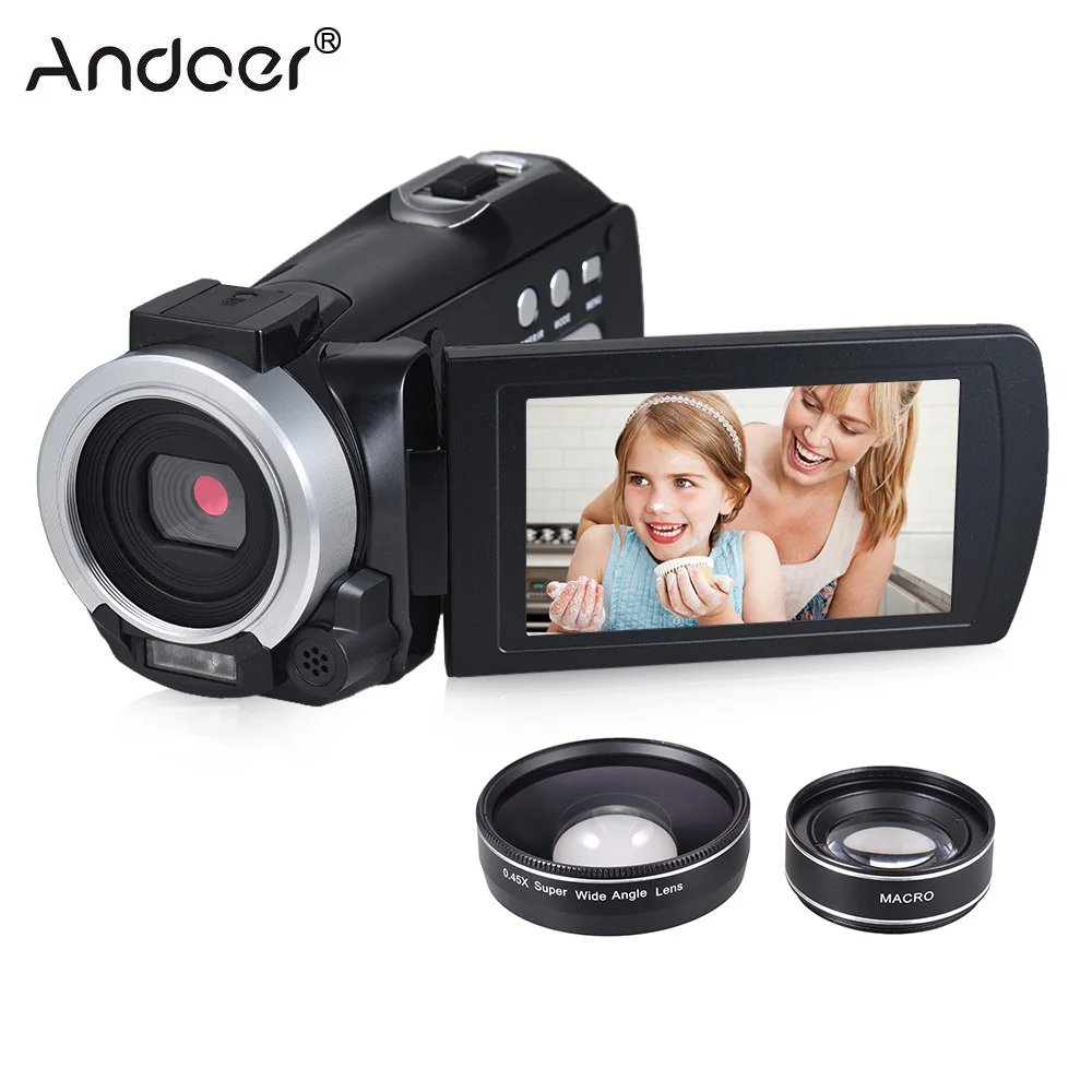 Andoer 1080P FHD видеокамера 24 м WiFi цифровая регистратор DV с ИК ночным видением 16X зум