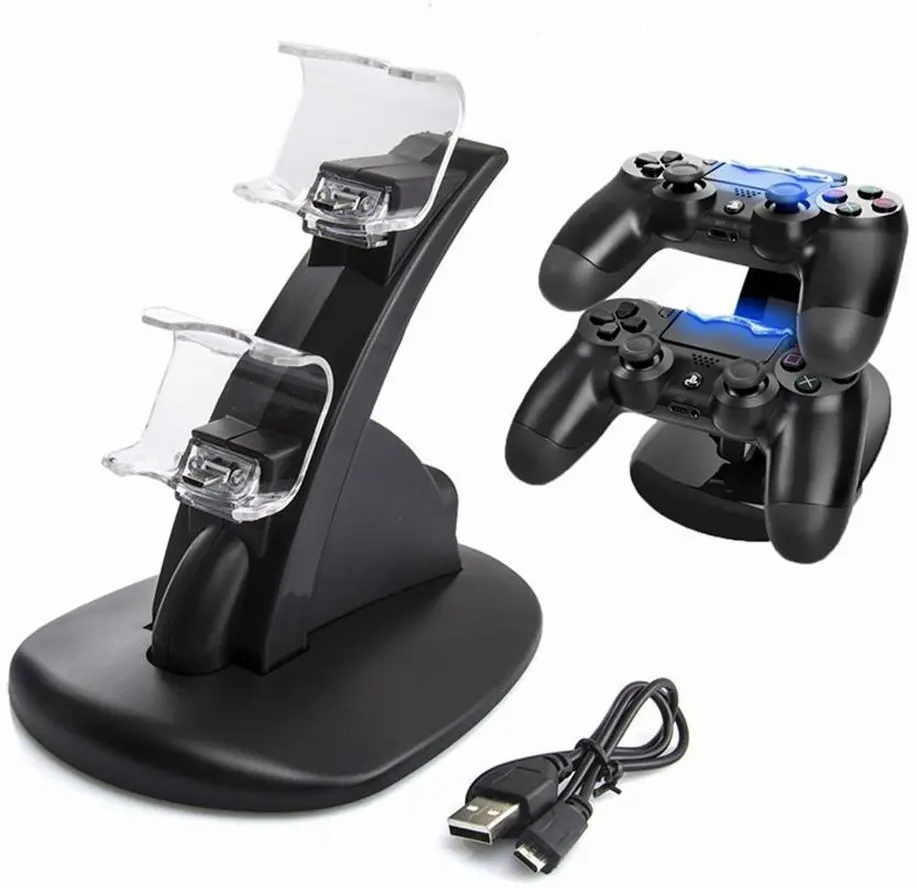 PS4 Playstation 4 светодиодный двойной usb зарядная док-станция Подставка для подзарядки станция игровой контроллер Подставка для sony
