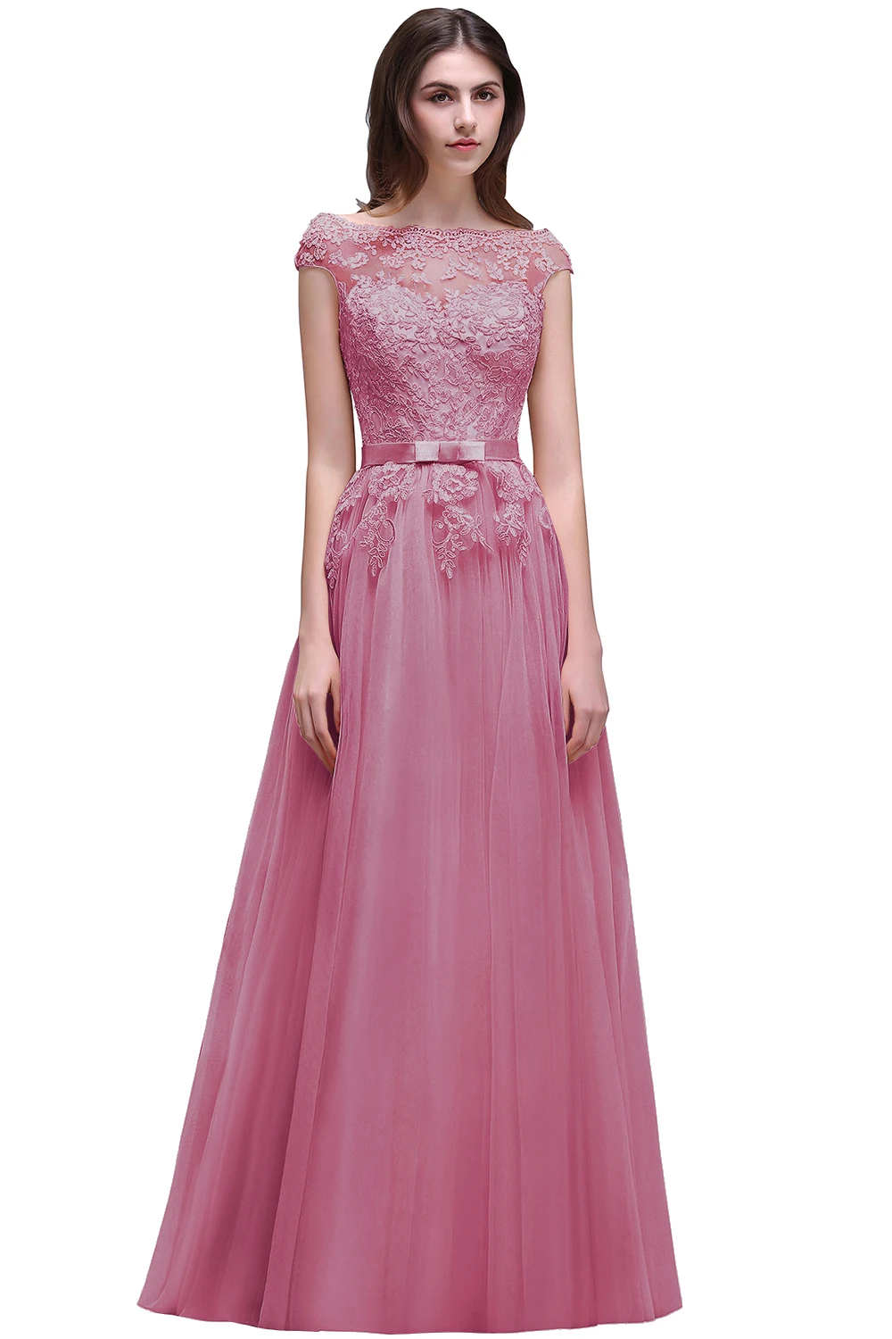 Vestido Madrinha Новое Элегантное Бордовое Кружевное Платье Для Подружки Невесты