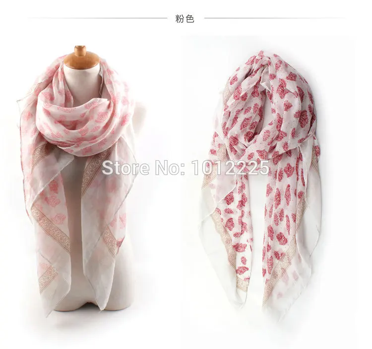 Зимний шарф модный хиджаб пейсли Маленькая шаль с листьями повседневный мягкий