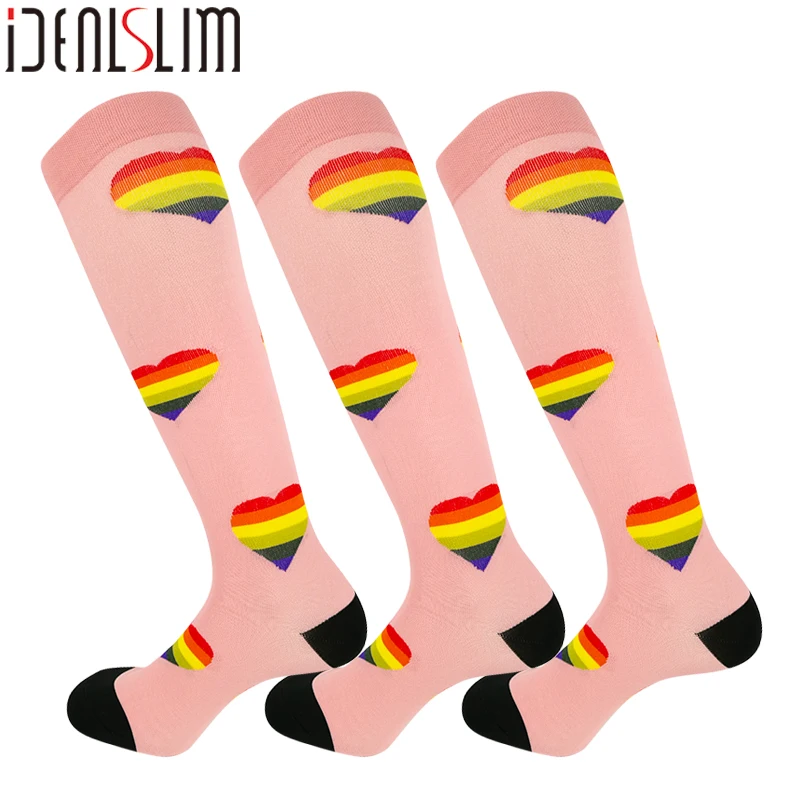 Женские компрессионные чулки IDEALSLIM забавные до колена|Чулки| |