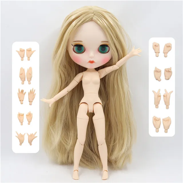 joint doll 1/6 bjd ледяная фабрика blyth кукла bjd шарнир тела белая кожа bjd 30 см матовый лица резные губы с бровей индивидуальные лица - Цвет: joint doll