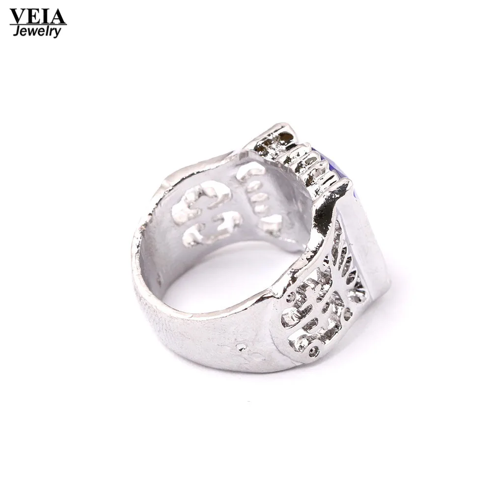 2017 Черный Дворецкий аниме Кольца Большие кольца с синим камнем для мужчин