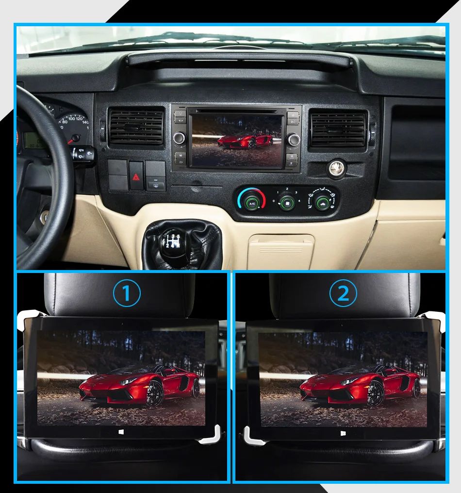 Eunavi 2 Din Android 9 4G 64G Автомобильный DVD для FORD S-Max Kuga Fusion Transit Fiesta Focus II gps мультимедийный плеер Радио стерео dsp