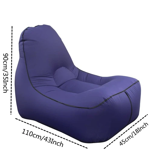 Navy sofa VILEAD Высокое качество Стабильный ленивый мешок Сверхлегкий портативный Air кровать быстро складной диван надувной для кемпинга пеший туриз - Цвет: Navy sofa