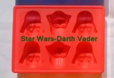 RED Darth vader 6 видов стилей творческий Силиконовые Звездные войны Дарт Вейдер льда лоток Плесень шоколадное печенье мыло выпечки Кухня инструмент - Цвет: RED Darth vader