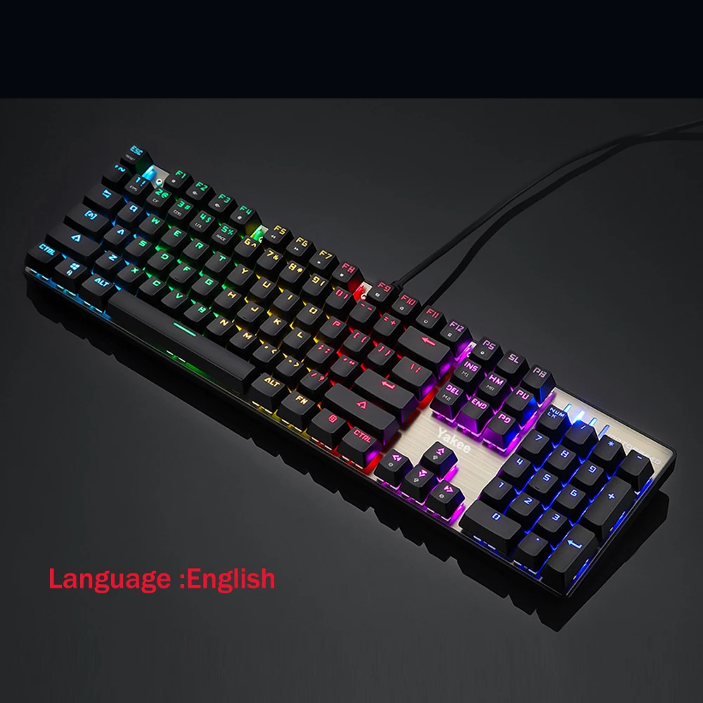 Motospeed CK104 провод RGB Механическая игровая клавиатура Русский Английский красный синий переключатель клавиатура для игрового компьютера