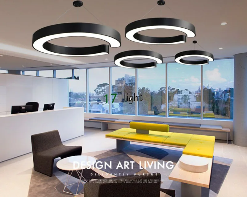 Современная круглая светодиодная Подвесная лампа для столовой Простой Модный