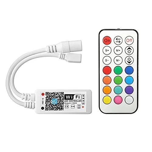 21key RF WiFi Kit 1 м 5 м 10 м умная WiFi Беспроводная Светодиодная лента работает с Amazon Alexa Google Home IFFFT 12 В 5050 Гибкая ленточная лента для домашнего декора - Испускаемый цвет: 21key RF WiFi Kit