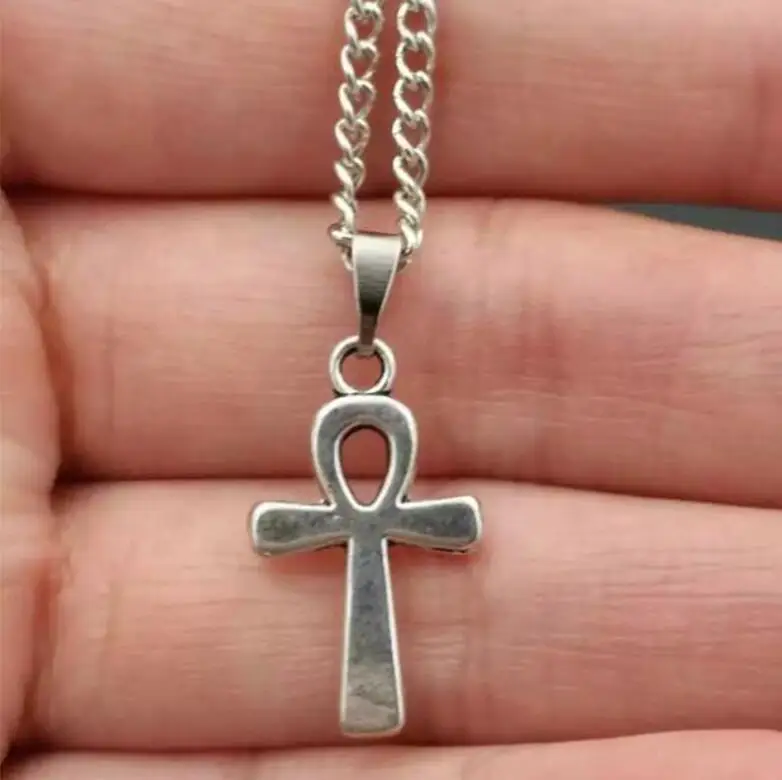 Египетский Ankh крест ожерелья и подвески Мужская кулон ожерелье звено цепи