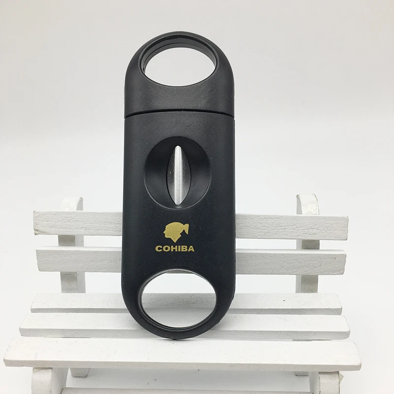 COHIBA резак для сигар с пластиковой ручкой из нержавеющей стали V лезвие нож