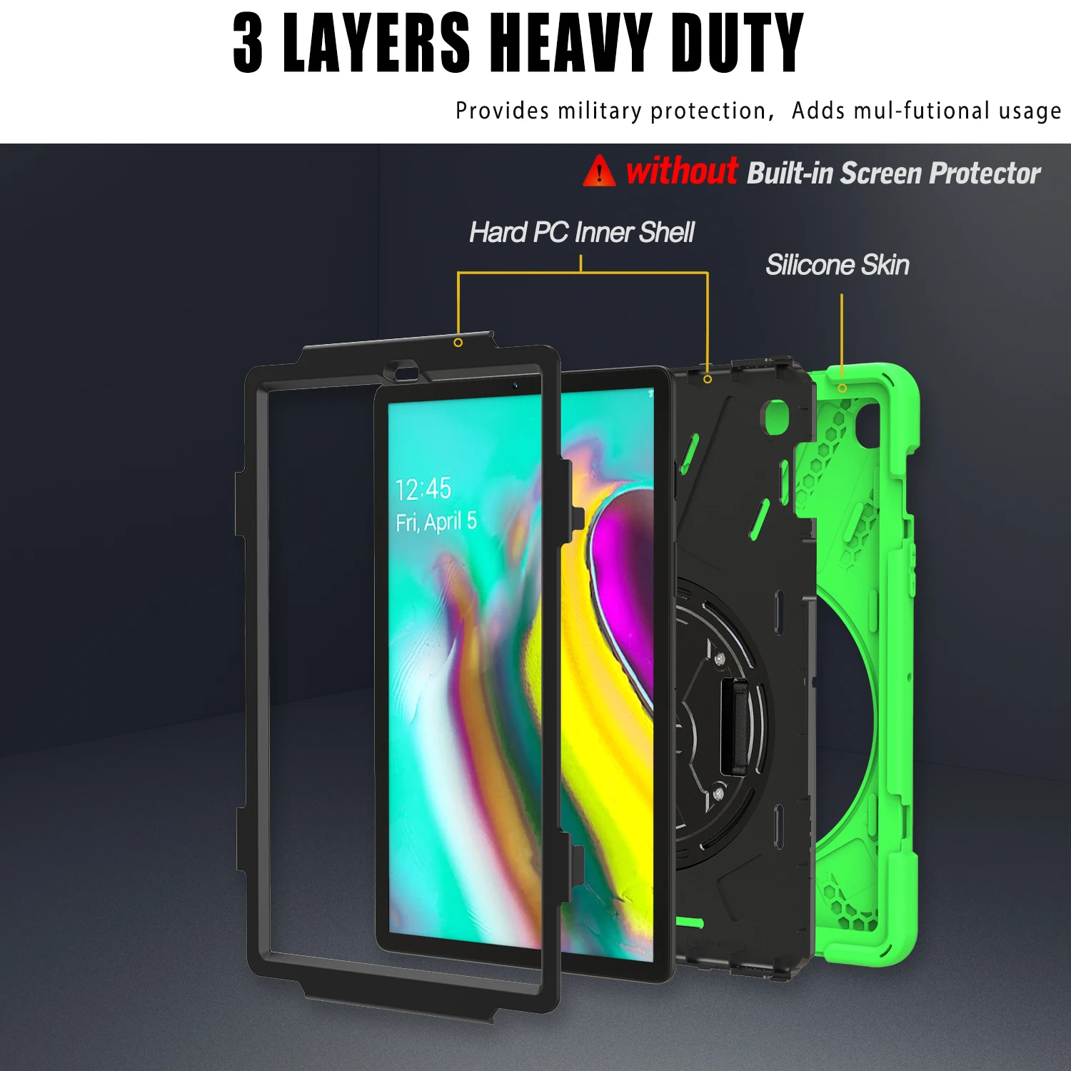 Для samsung Galaxy Tab S5e, 10,5 дюймов, T725, T725, детский чехол, противоударный, сверхпрочный, силиконовый+ подставка, гибридный, прочный, защитный чехол