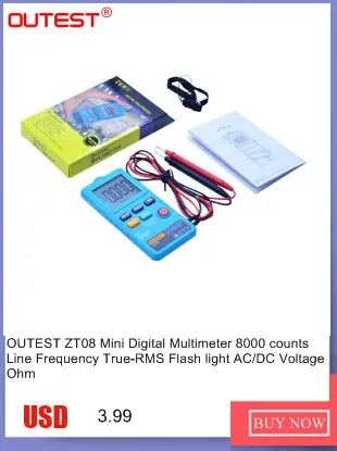 OUTEST VC921 3 3/4 DMM Интегрированный персональный карманный мини цифровой мультиметр сопротивление емкости Частотный тестер