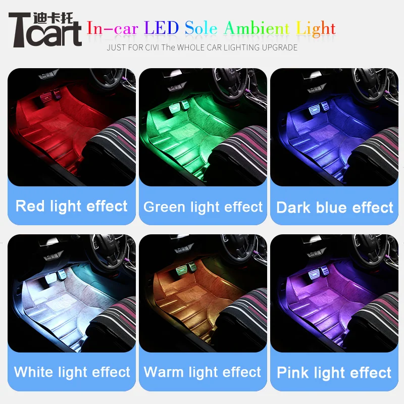 Tcart автомобиля светодиодный RGB атмосферу Подсветка салона для электронный контроллер дросселя для Honda Civic CRV fit accord аксессуары