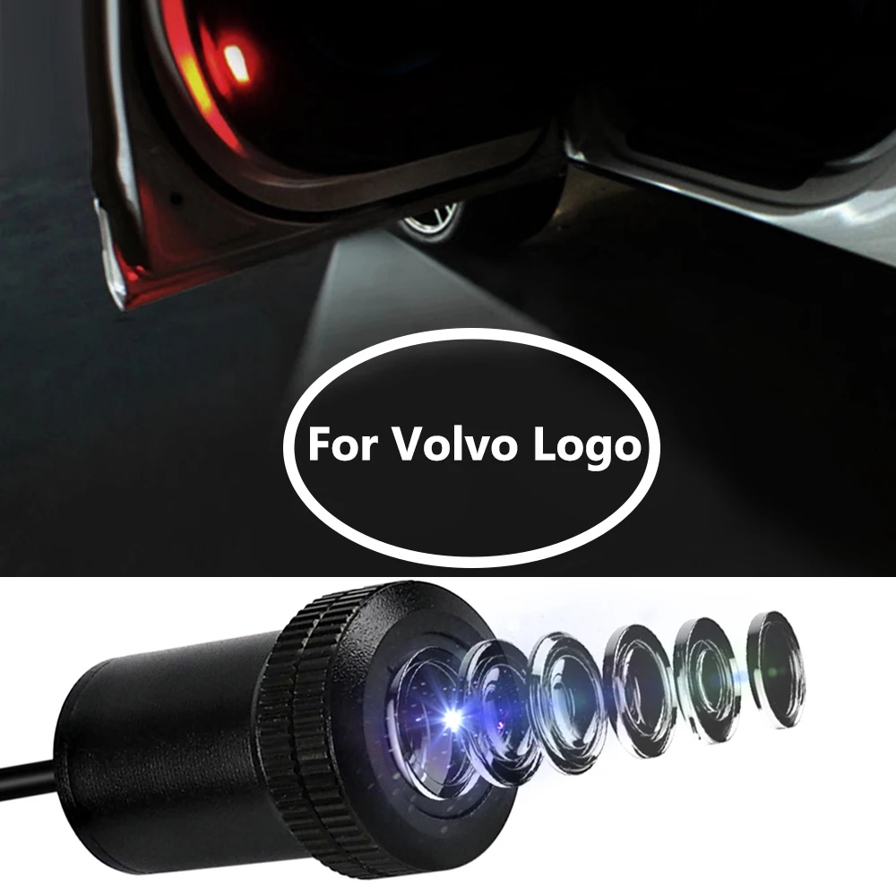 2 шт. для логотип Volvo двери эмблема Ghost Shadow проектор светильник светодиодный 12V S40 S60