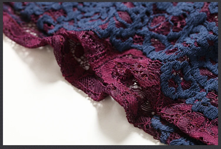 Женское платье большого размера модное кружевное связанное крючком с цветами