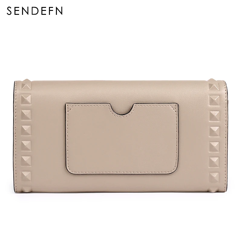 Sendefn сплит кожаный бумажник женщины кошелек бренд Портмоне новый женский длинный