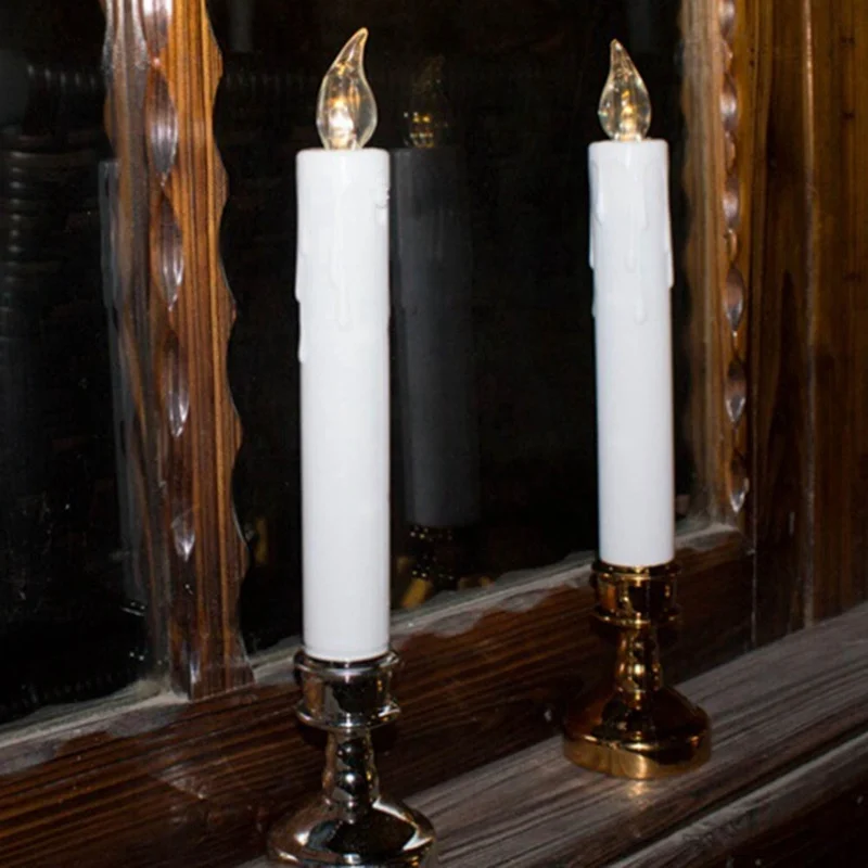 Одна пара длинный полюс электронная эмуляция свеча светодиодный беспламенные