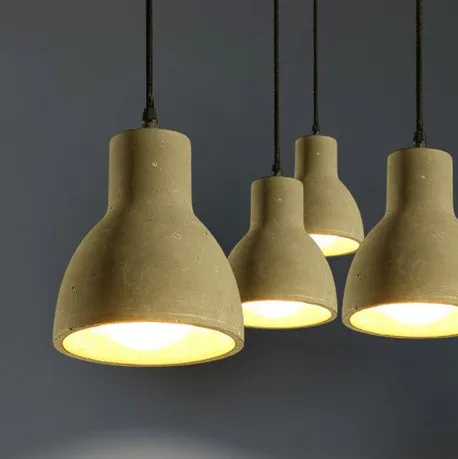 Nordic Loft Cement Droplight LED Vintage Pendant Light Fixtures Industrial Hanging Lamp For Indoor Lighting Lustres De Sala | Лампы и