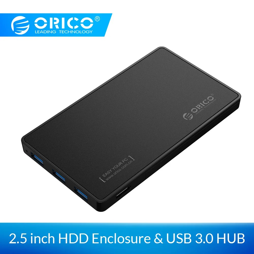 ORICO 2588H3 2,5 корпус для жесткого диска USB 3,0 жесткий диск с 3 Порты USB3.0 приспособление для ступицы дизайн драйвер с 5V2A Мощность адаптер