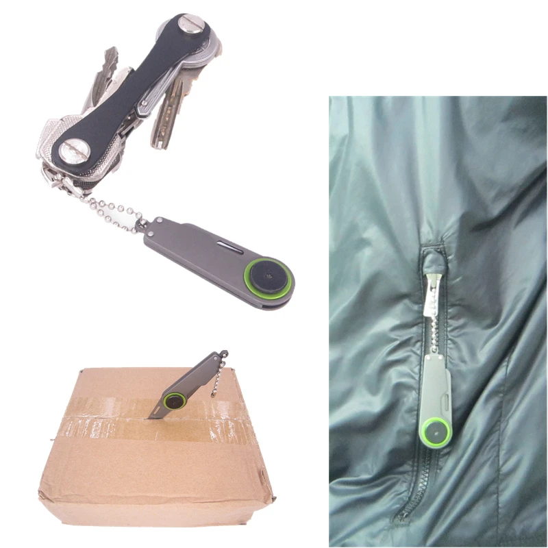 EDC gear cut карманная коробка нож складной брелок для ключей открытие Открыватель посылка резак для писем pare peeler mini blade peel