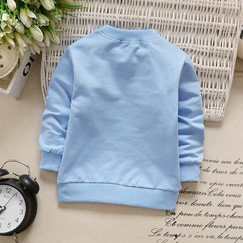 Осенние свитшоты для маленьких мальчиков и девочек детские на зиму весну топы с