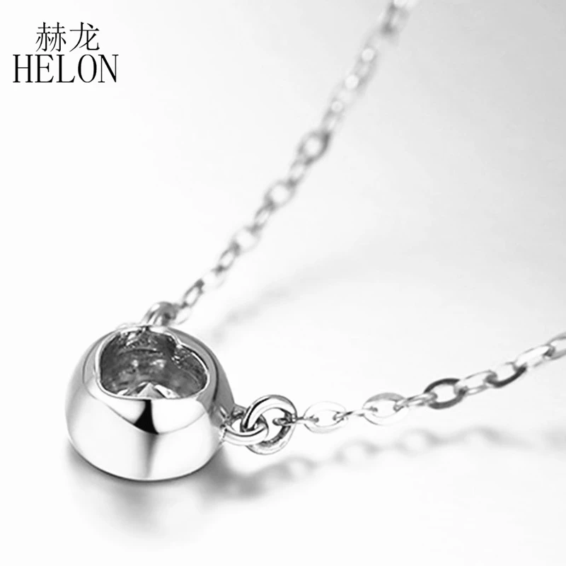 HELON Твердые из белого золота 18 карат 0.30ct VVS/FG выращенные лабораторно кольцо с алмазом moissanites Обручение Свадебные Подвесные Ожерелья модные, ювелирное изделие, подарок