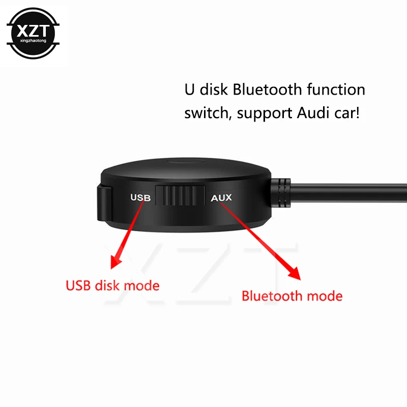 

Bluetooth AUX Receiver Audio Media Input AMI MDI Interface Cable Adapter forVW Audi A4 A5 A6 Q5 Q7 After 2009 Supports U Disk