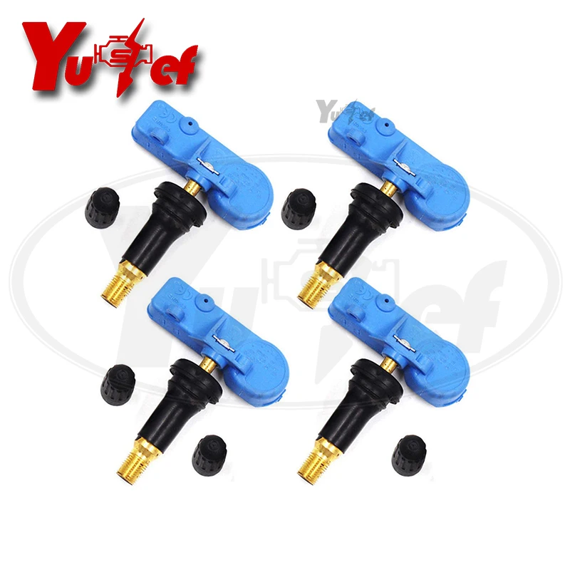 Набор из 4 новых датчиков давления в шинах TPMS 433 МГц подходит для Buick Chevy Cadillac Chevrolet