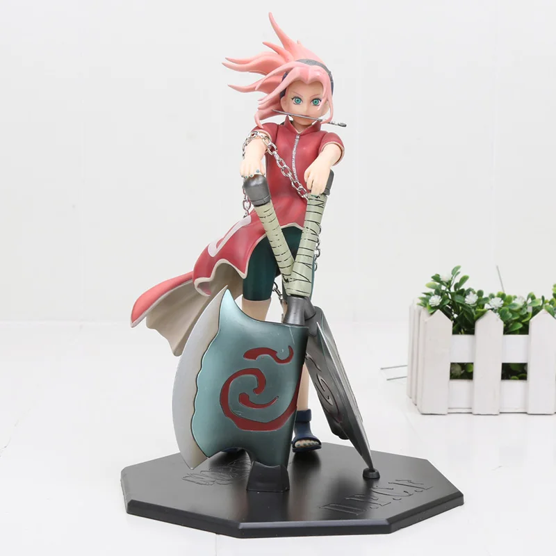 Наруто Shippuden Темный Учиха Итачи Какаши Namikaze Минато Учиха Саске фигурка игрушка аниме модель игрушки наруто-кукла 15-27 см - Цвет: Sakura no box