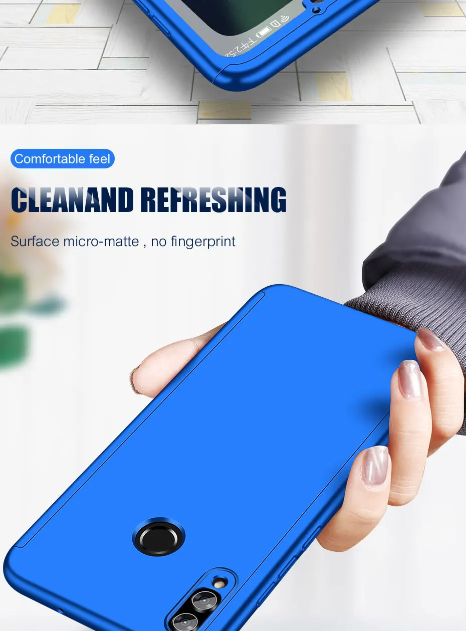 360 Защитный чехол на весь корпус для huawei P Smart Z Y6 Y7 Y9 Prime Mate20 P30 Lite P20 Pro Honor 8A 8X 8C 7C крышка со стеклом