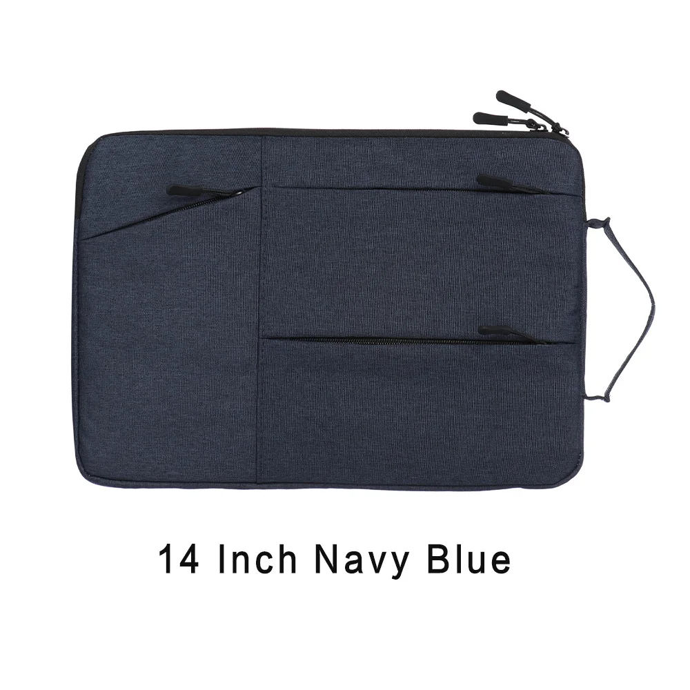 Противоударный Laptop Sleeve сумка для ноутбука для женщин мужчин сумки файл держатель Apple lenovo acer Asus sony samsung hp Dell - Цвет: 14 inch navy blue