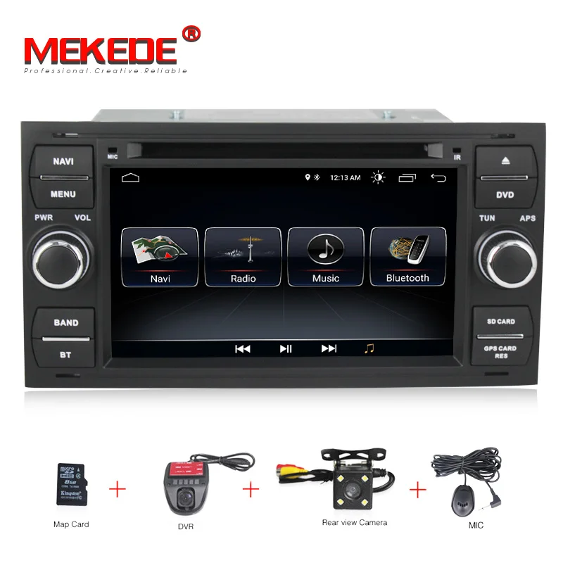 Android 8,0 для Ford Mondeo Focus Transit C-MAX S-MAX Fiesta автомобильный dvd мультимедийный плеер gps Навигация BT wifi RDS карта Микрофон