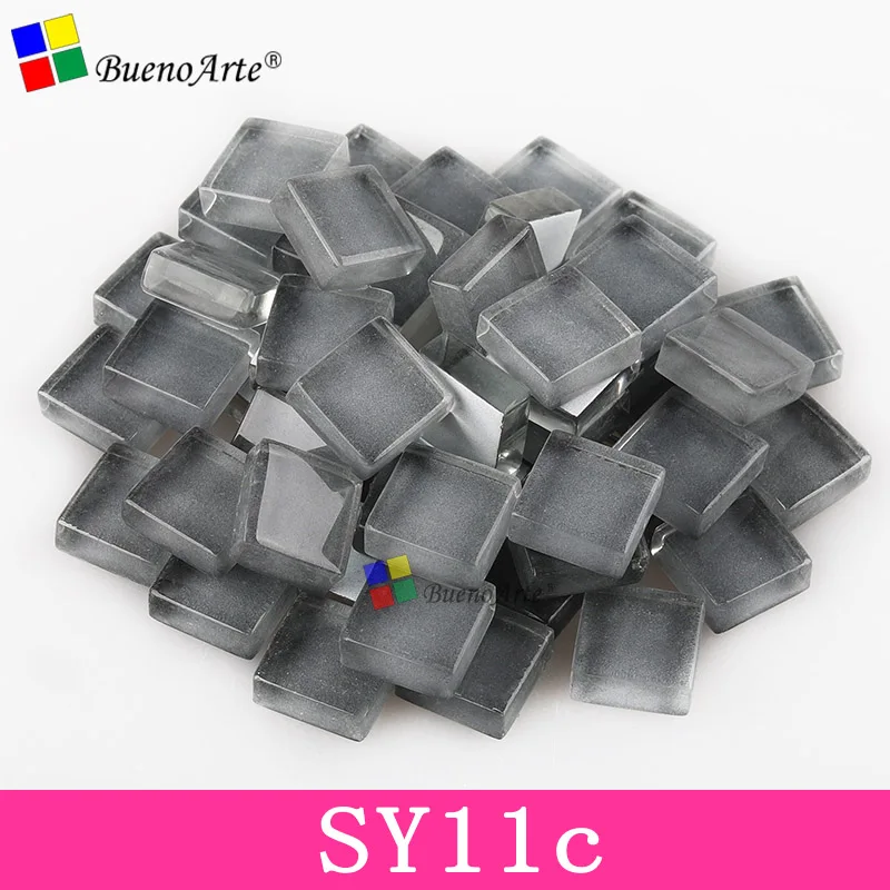 SY11c 200 г/205 шт 10X10 мм 3/8 дюймов квадратная Хрустальная мозаичная плитка, синяя фиолетовая серия, сделай сам мозаичный художественный поставщик, домашний сад стеклянные бусины - Цвет: SY11c