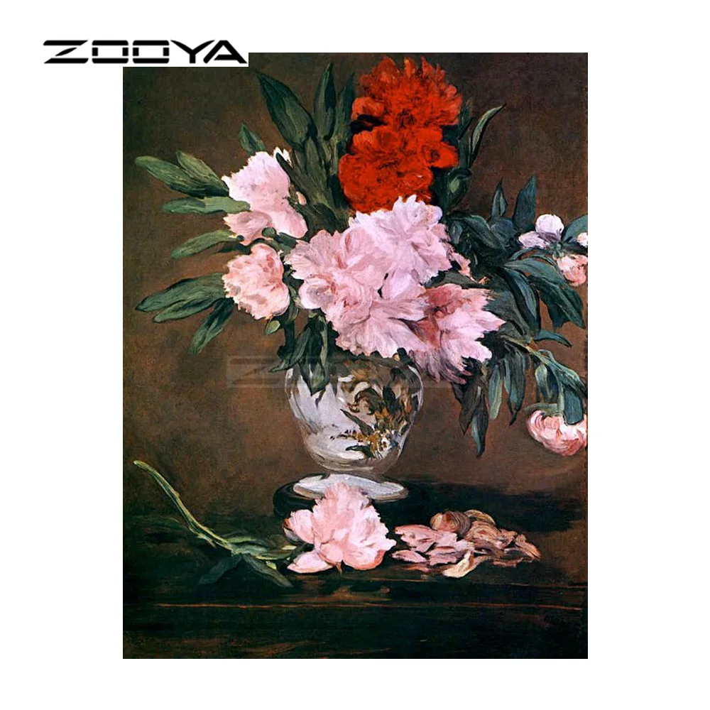 ZOOYA Алмазная вышивка сделай сам алмазная живопись красивая Цветочная ваза