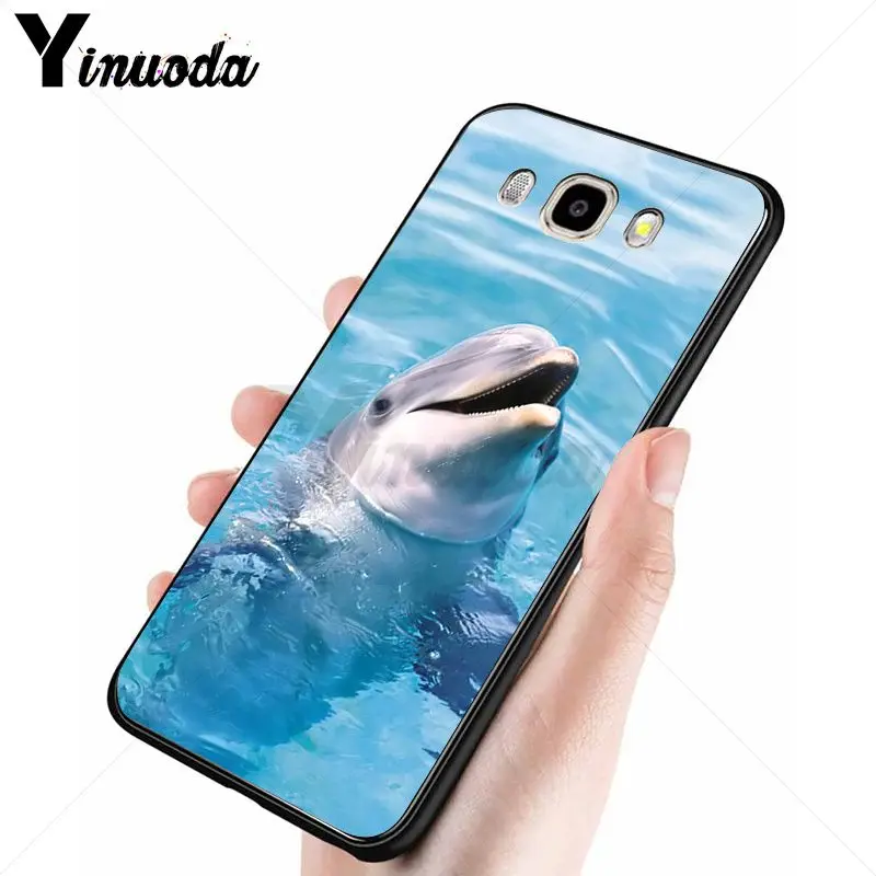 Мягкий силиконовый черный чехол для телефона Yinuoda Dance Of Dolphin Samsung Galaxy j6plus j7 prime j8 j2