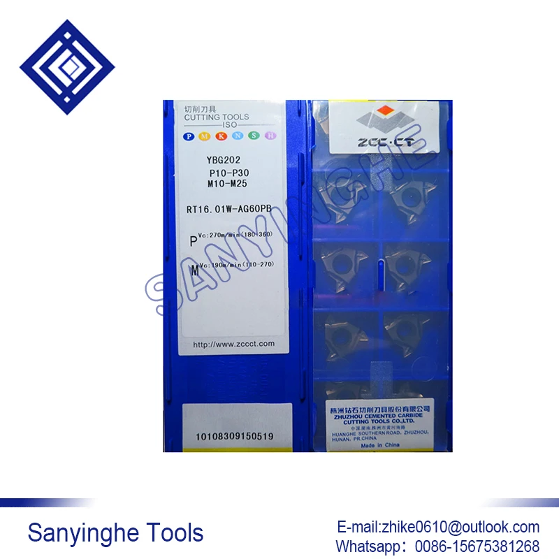 

10 шт./лот YBG202 RT16.01W-AG60PB карбидные вставки с ЧПУ, токарные вставки