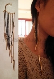 12 шт./лот оптовая продажа Бесплатная доставка длинные серьги в стиле панк с