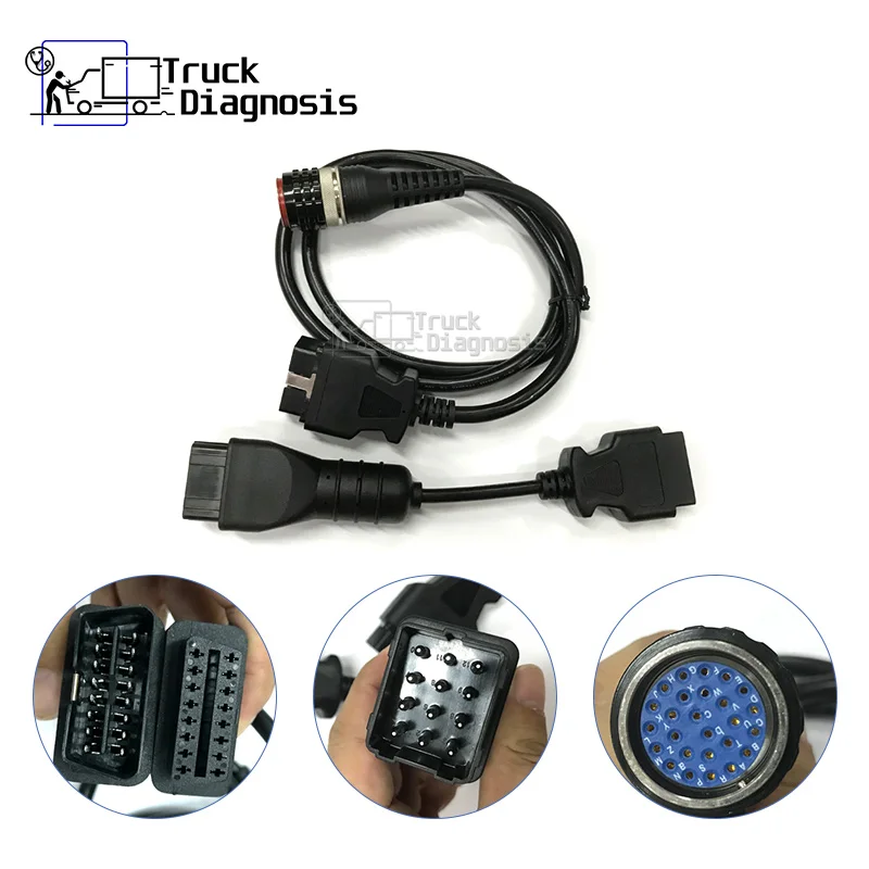 Vocom 12 контактный кабель с vocom 88890304 OBD2 для VOLVO 88890030 инструмент диагностики тяжелых