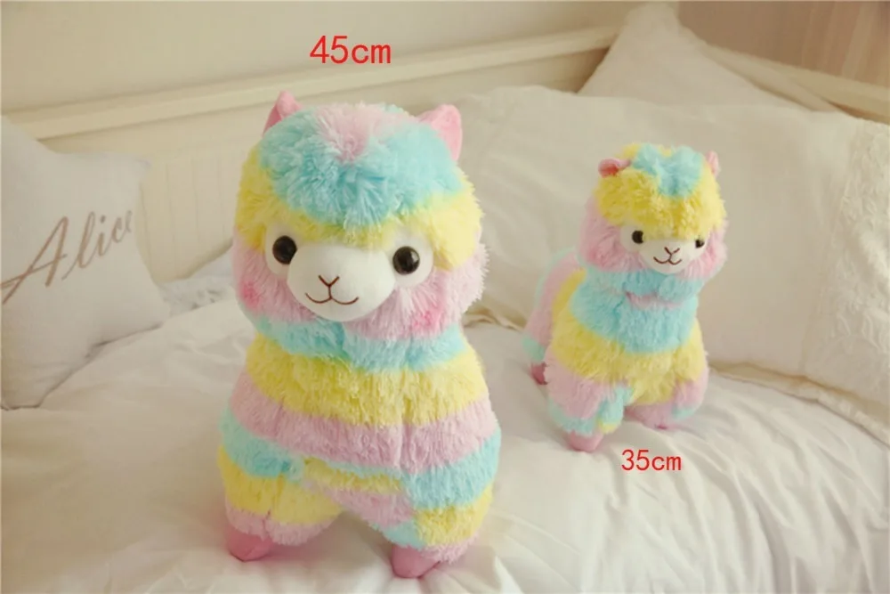 35/40 Cm Alpacasso Rainbow Alpaca Plush Toy Lovely Stuffed Animal Alpaca Toy For Kids Birthday Gift Home Decoration