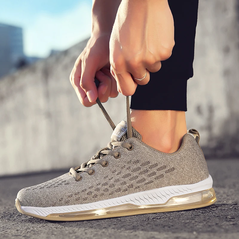 APTESOL Men Brand High Quality Mesh Running Shoes Mens Outdoor Non-Slip Walking Breathable Soft Sneakers Male Size 39-44 | Спорт и