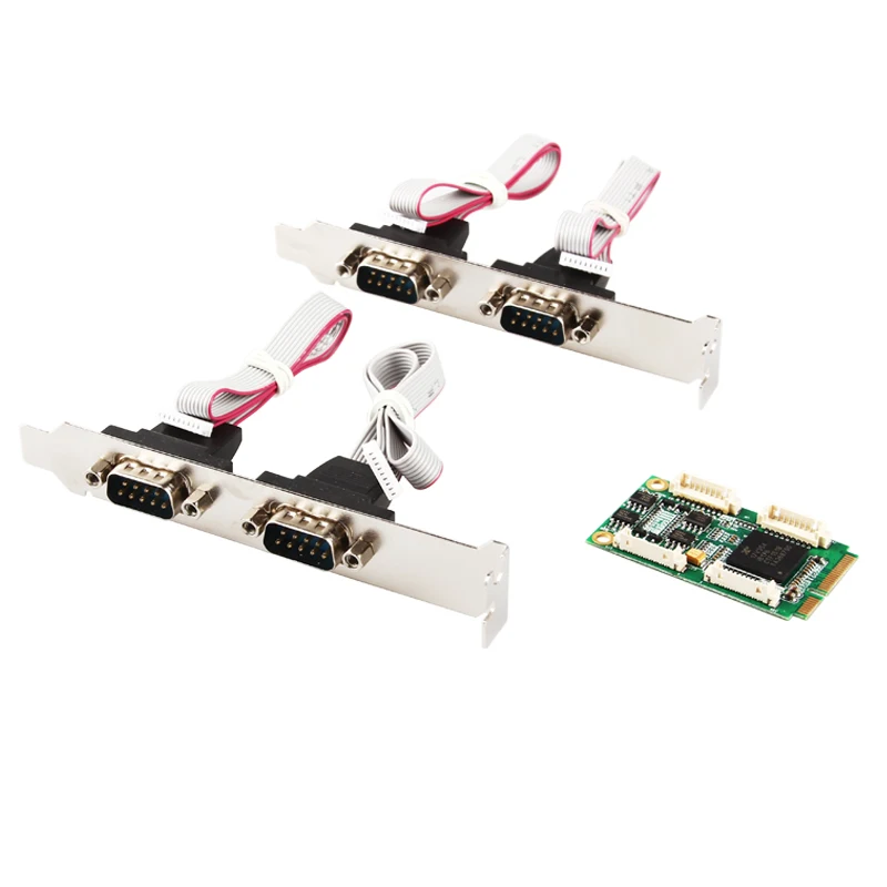 Высокоскоростная мини PCI-Express Поворотная 4 порта RS422 RS485 промышленная карта